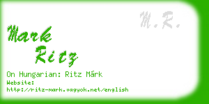 mark ritz business card