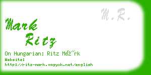 mark ritz business card